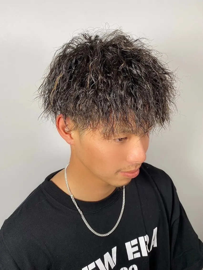 カラー パーマ メンズ ヘアセット Lafesta HAIR和歌山駅前店のヘアスタイル