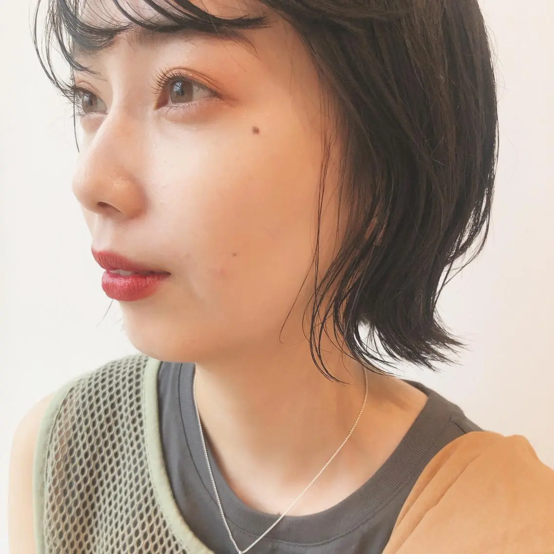 ショート ボブ 外ハネヘア カット ヘアカラー トリートメント ヘアセット ヤマモト マイのヘアスタイル