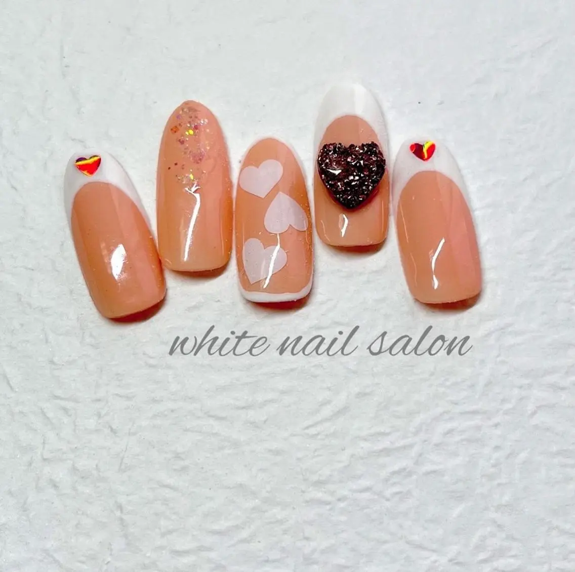 ネイル フットネイル ジェルネイル ハードジェル ラメ(グリッター) 持ち込み ハンドネイル white nail salonのネイルデザイン