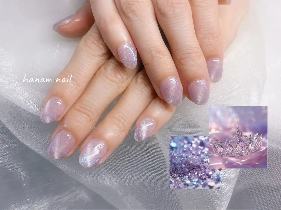 ネイル マグネットネイル ワンカラーネイル ハンドネイル hanam nail 🌿🩵ハナムネイルのネイルデザイン
