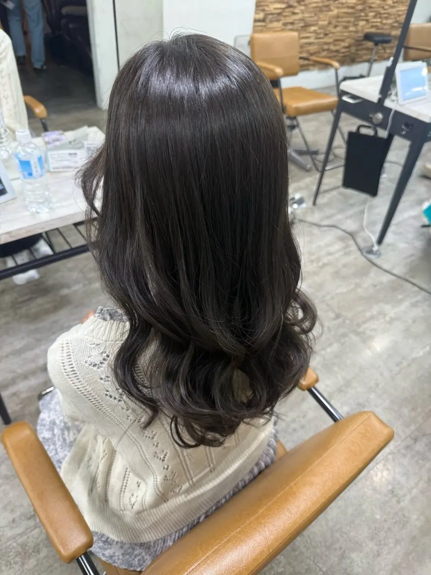 ロング カット ヘアカラー トリートメント SAIKA🫧メンズ カット/透明感カラーのヘアスタイル