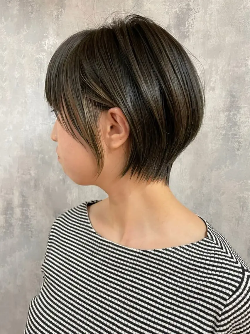 ショート カラー ハイライトカラー ハイライト 髪質改善 ショートヘア 縮毛矯正 内藤　宏紀 tidasmileのヘアスタイル