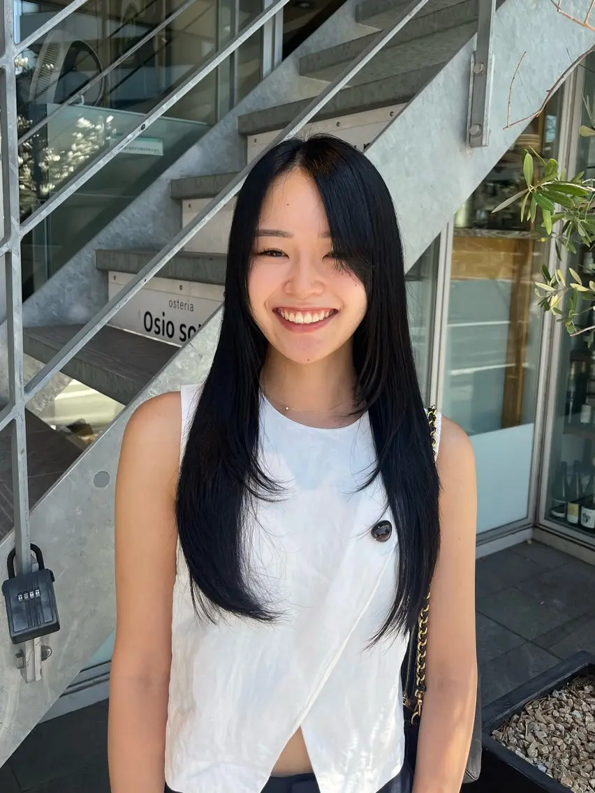 ロング カラー イケハラ ナナミのヘアスタイル