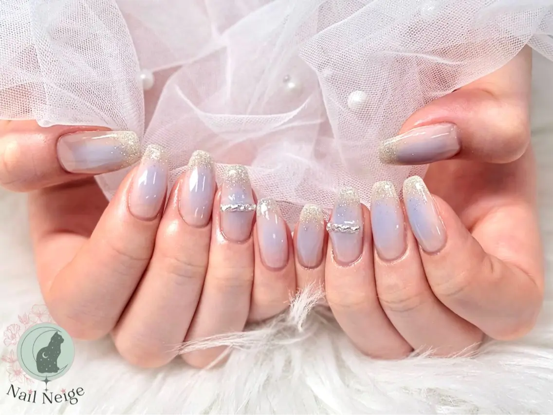 ネイル チークネイル ジェルネイル ハート 韓国ネイル マグネットネイル Nail Neige🐈🌙のネイルデザイン