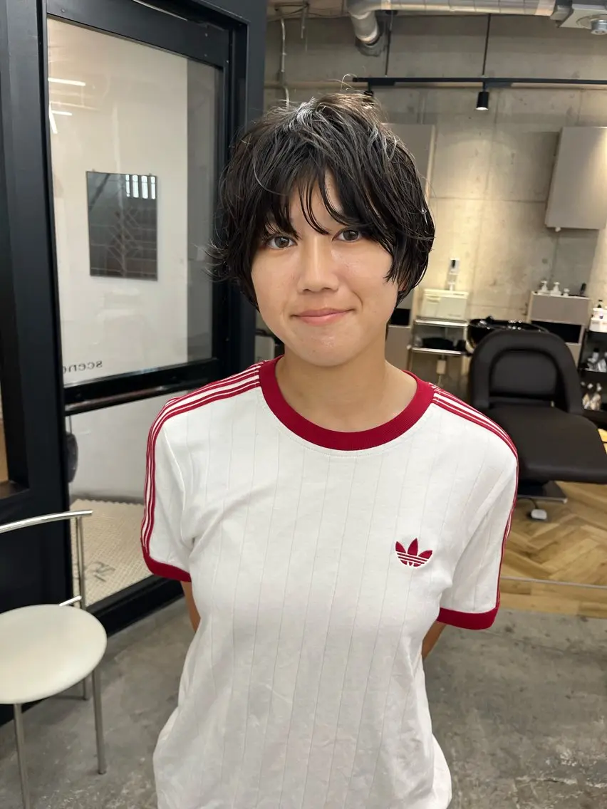 ショート カット パーマ 暖色/ブリーチ/デザ イン⭐️honokaのヘアスタイル