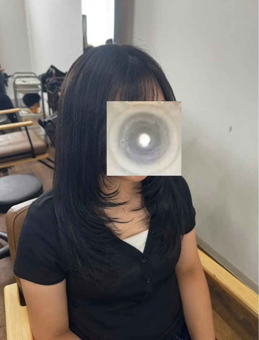 セミロング カラー カット ヘアカラー miu-YUCCA 縮毛矯正モデル募集中のヘアスタイル
