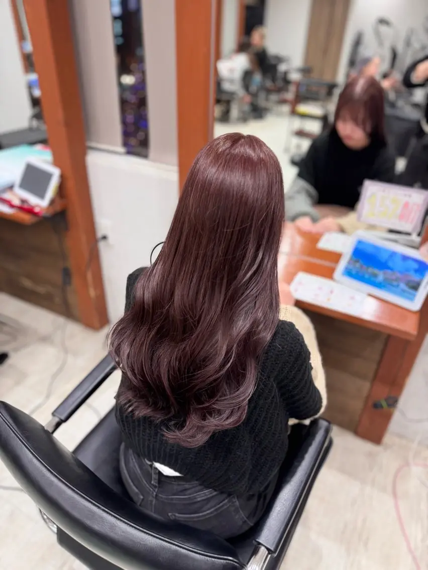 ロング ピンクラベンダー AYANO💎💎 CIEL なんば店のヘアスタイル