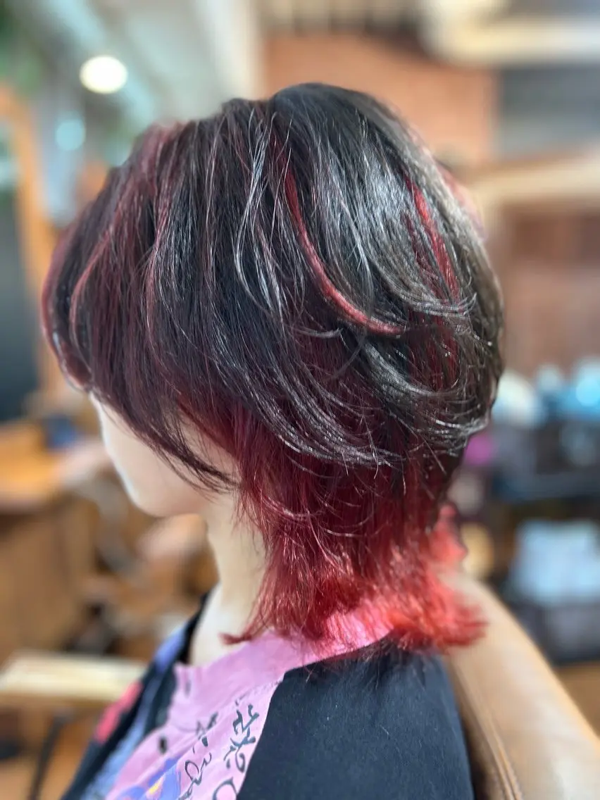 インナーカラー+似合わせカット+マイクロバブル(marbb)メンズOKの写真