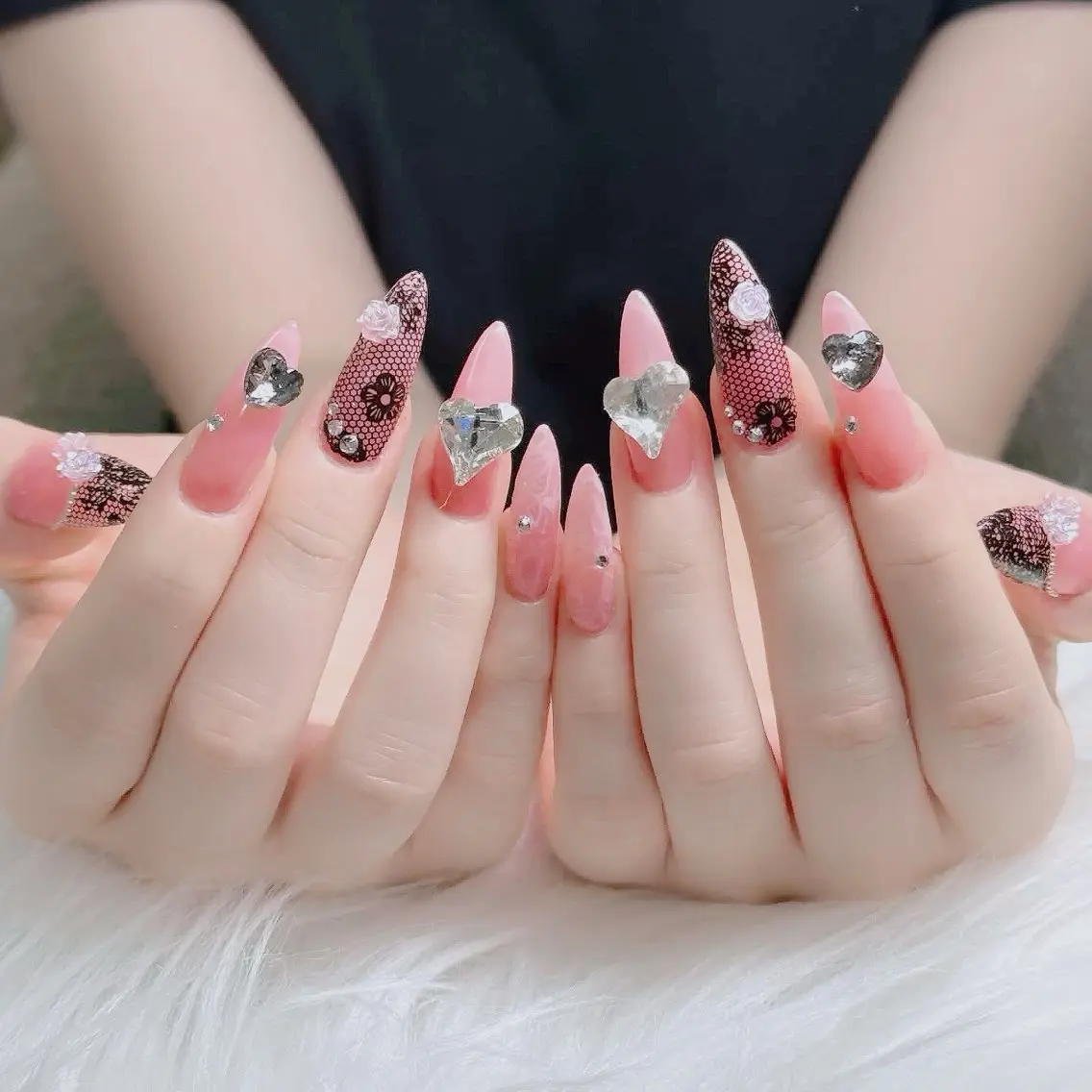 ネイル フットネイル フレンチネイル グラデーション 韓国ネイル ロングネイル ハンドネイル Hani Nail Salonのネイルデザイン
