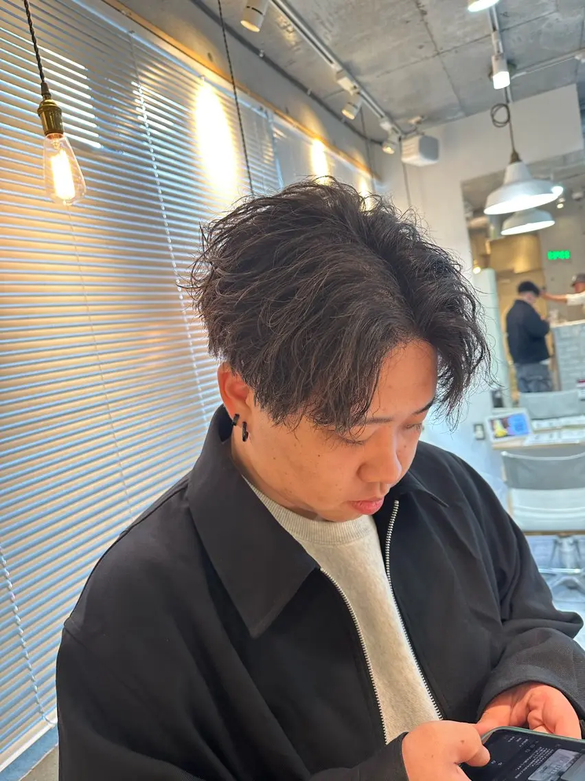 パーマ メンズ カット パーマ 💎メンズカット ／フェザー／細野💎のヘアスタイル