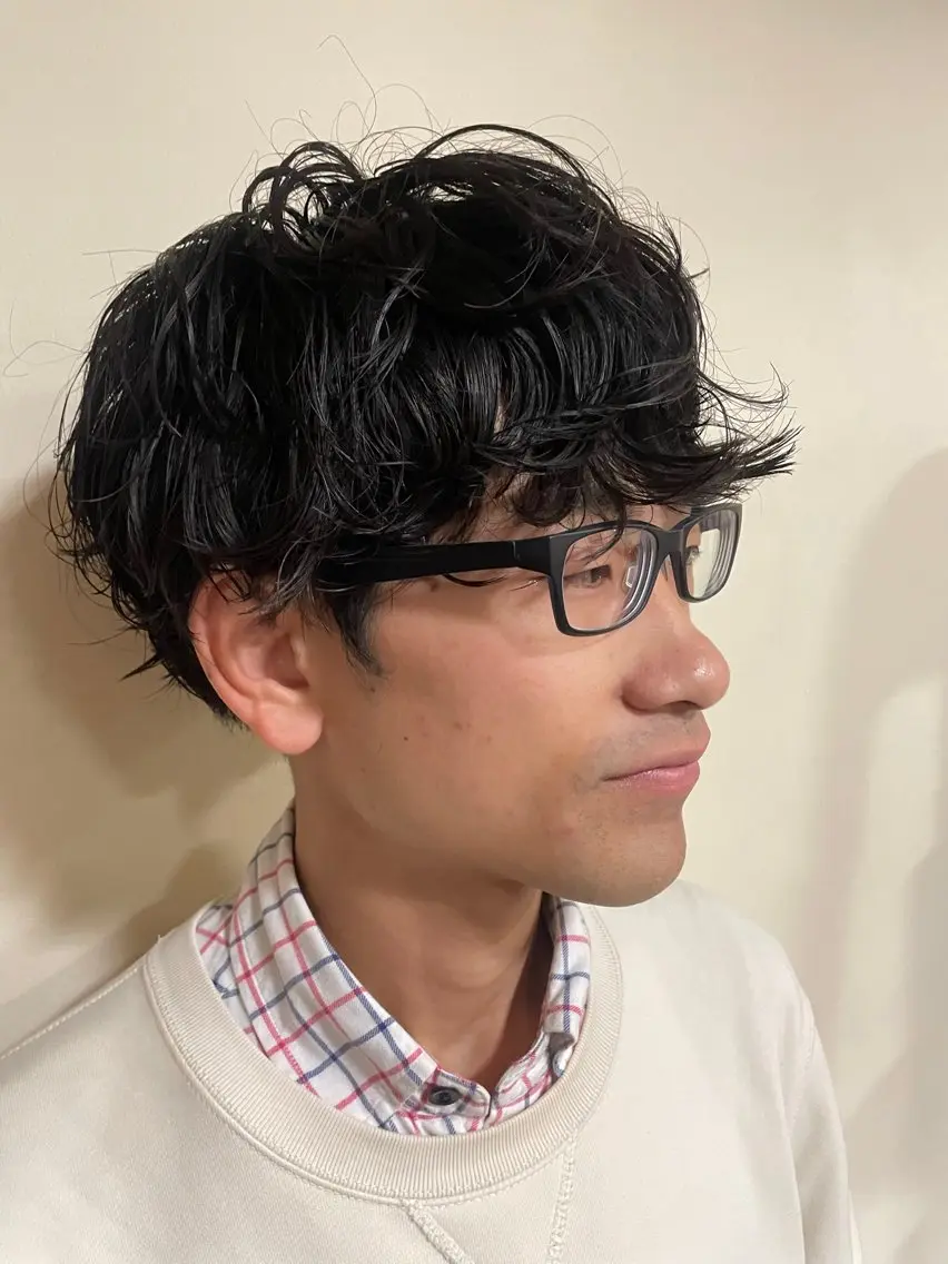 ショート パーマ メンズ メンズパーマ 浅岡 昭汰のヘアスタイル