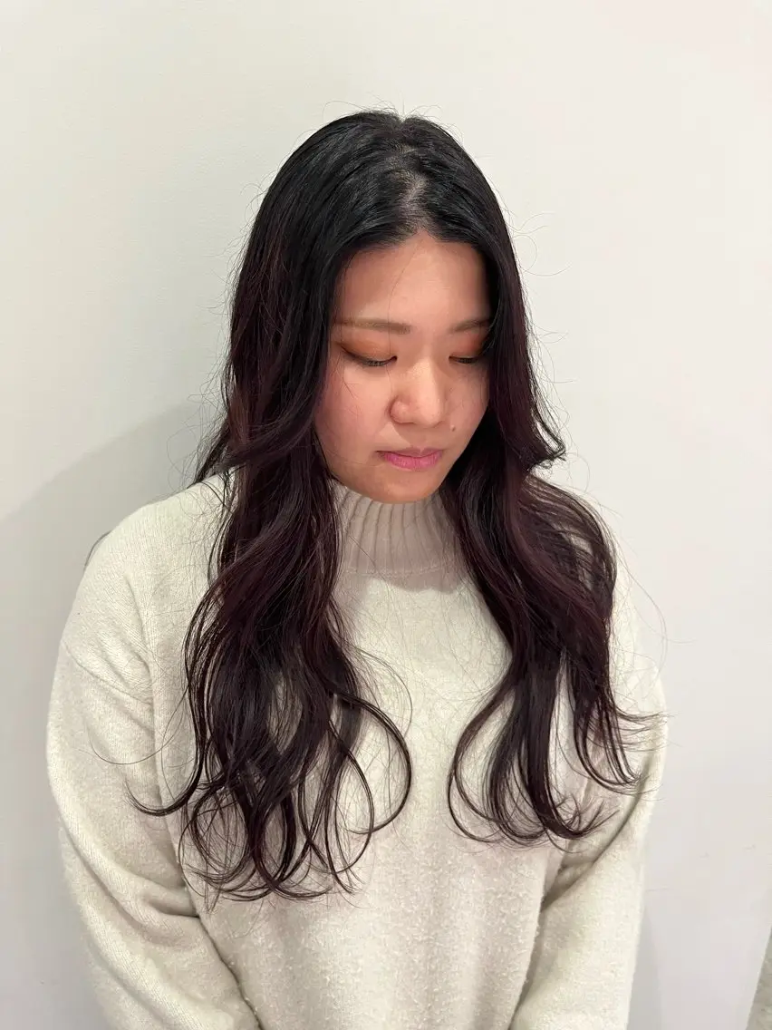 ロング カラー ramphy 柴原 夢奈のヘアスタイル