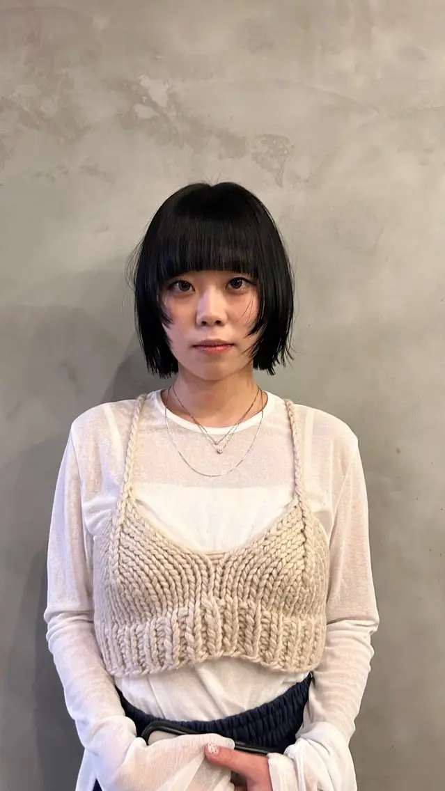ショート カラー ボブレイヤー ボブ レイヤーカット 外ハネヘア 🌿ボブ パーマ高橋啓太🌿のヘアスタイル