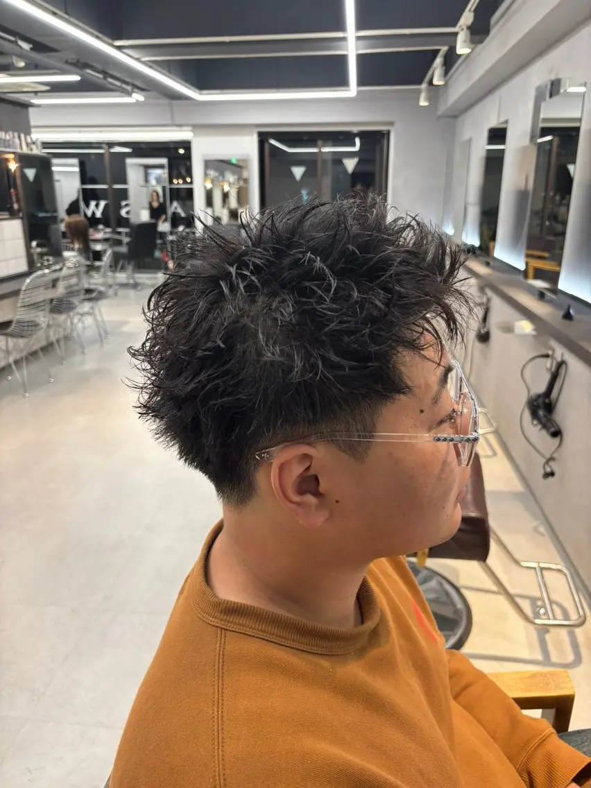 ショート ショートヘア パーマ メンズパーマ特化 リズムのヘアスタイル