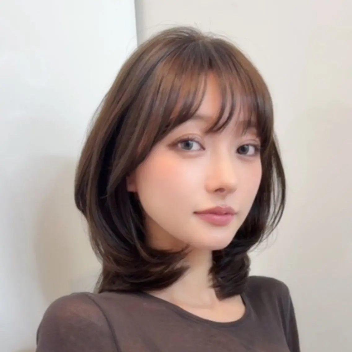 ミディアム 金町美容室 お洒落roomルシアのヘアスタイル