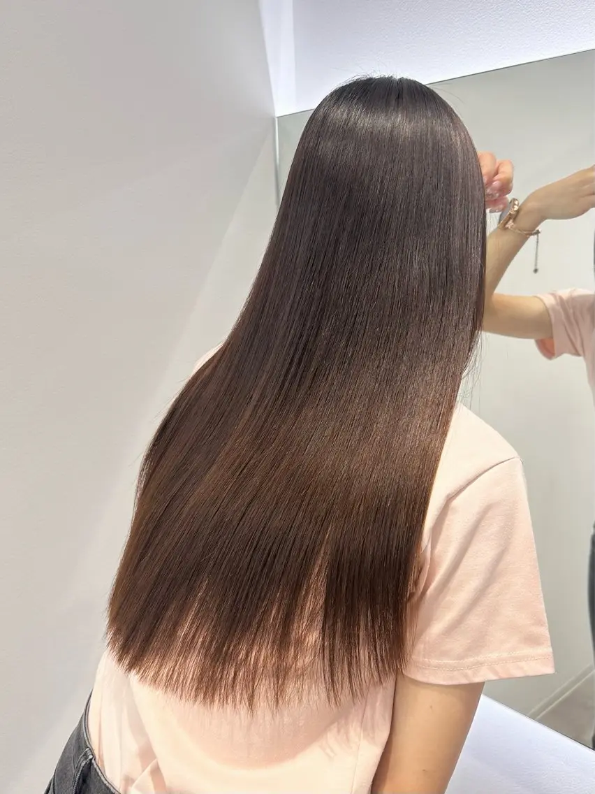 ロング 髪質改善 桃香🍑/縮毛矯正 /ダブルカラーのヘアスタイル