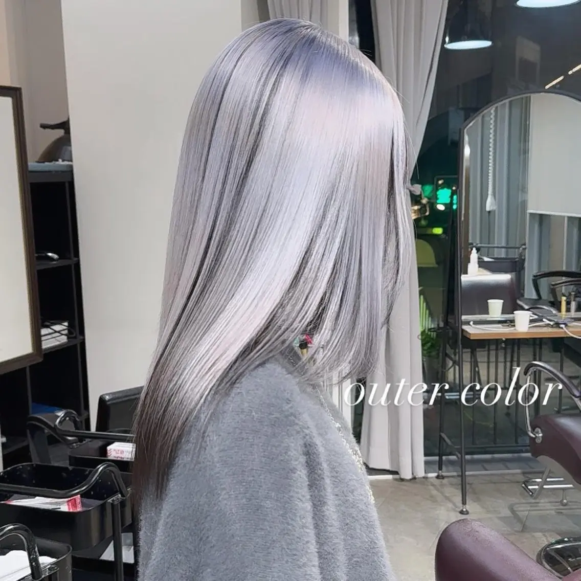 セミロング カラー カット ヘアカラー トリートメント ヘアセット 💜ハイトーン💛 マジカルかいちゃんのヘアスタイル