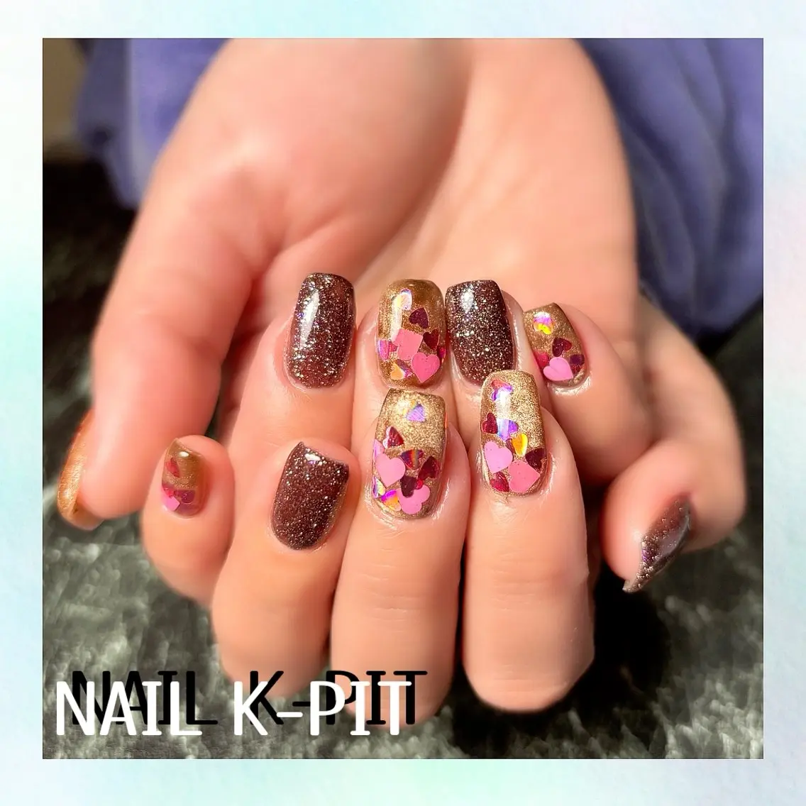 ネイル ハート バレンタイン ハンドネイル NAIL K-PIT ネイル ケーピットの眉毛・アイブロウイメージ