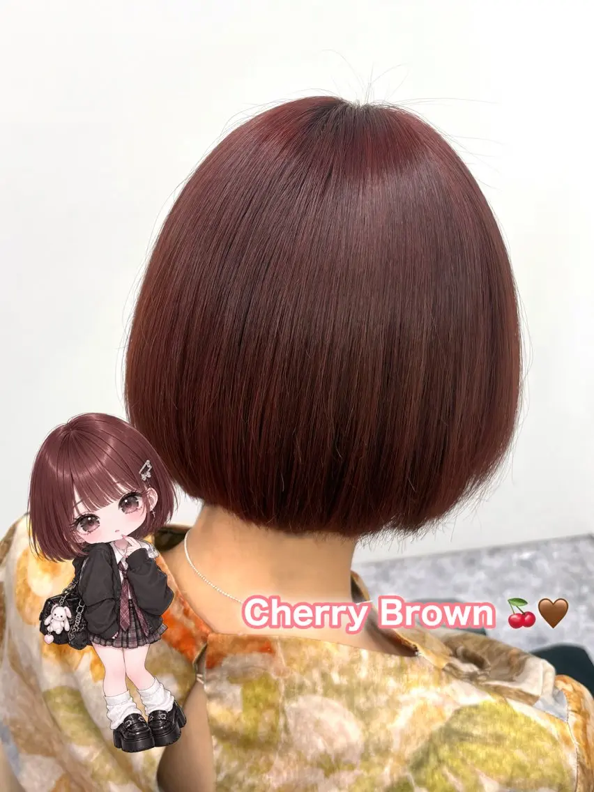 ショート カラー ボブ momo /ブリーチなしピンクのヘアスタイル