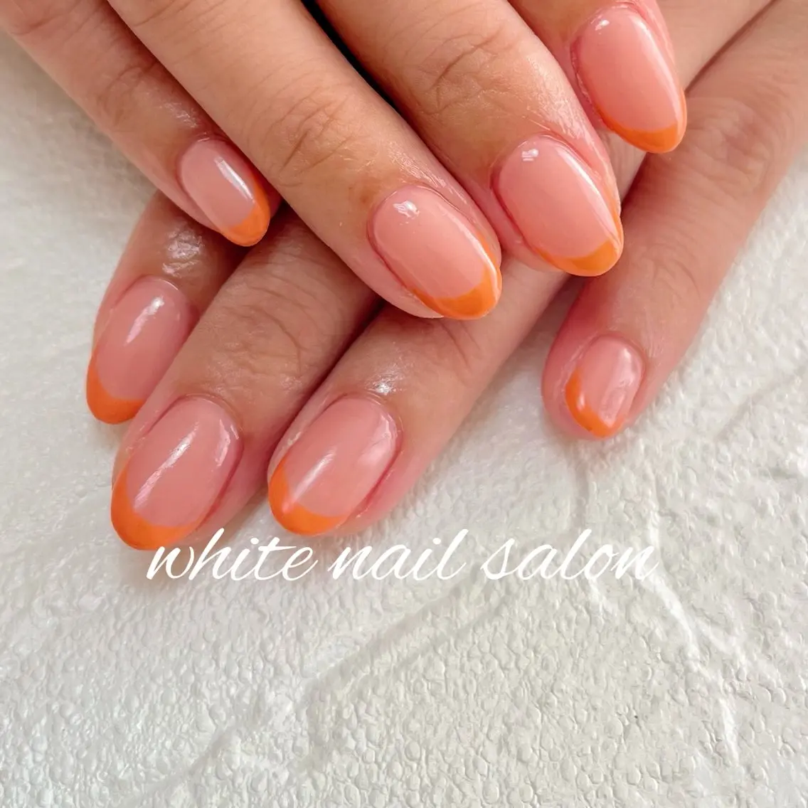 ネイル フレンチネイル ラメ(グリッター) ハンドネイル white nail salonのネイルデザイン