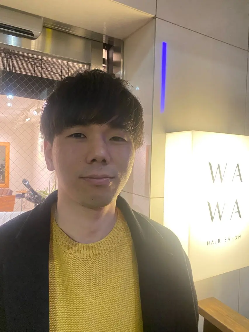 ショート メンズ カット 艶カラー、パーマ 祥一朗　WAWAのヘアスタイル
