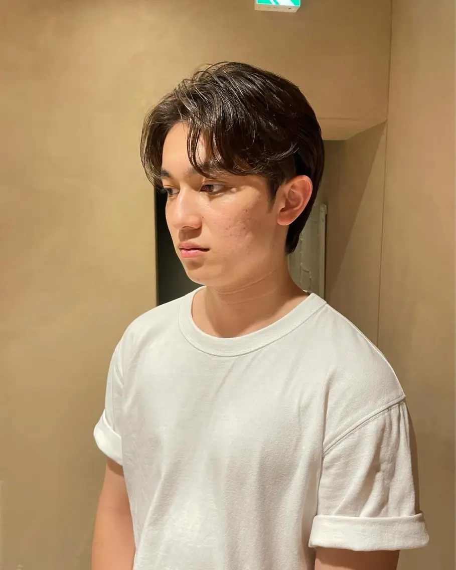 ショート メンズ men'sセンター パート徳田浩二のヘアスタイル