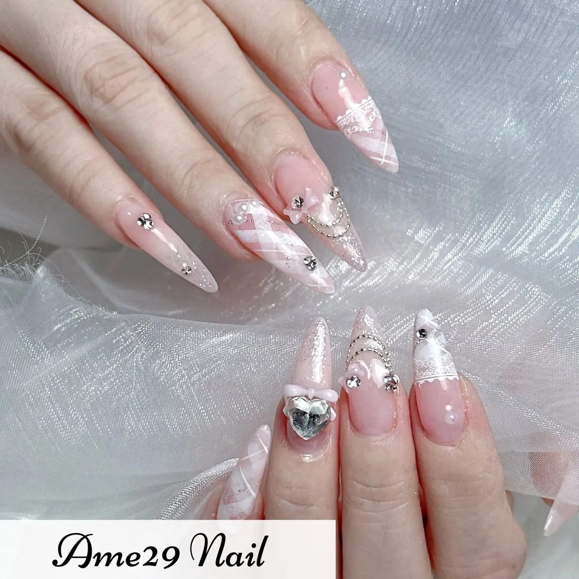 ネイル アートネイル グラデーション マグネットネイル スカルプネイル AME29 Nail ネイルサロンのネイルデザイン