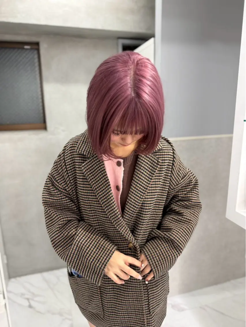ボブ×ハイトーンならこれ👩🏼ブリーチ＋ダブルカラー✨の写真