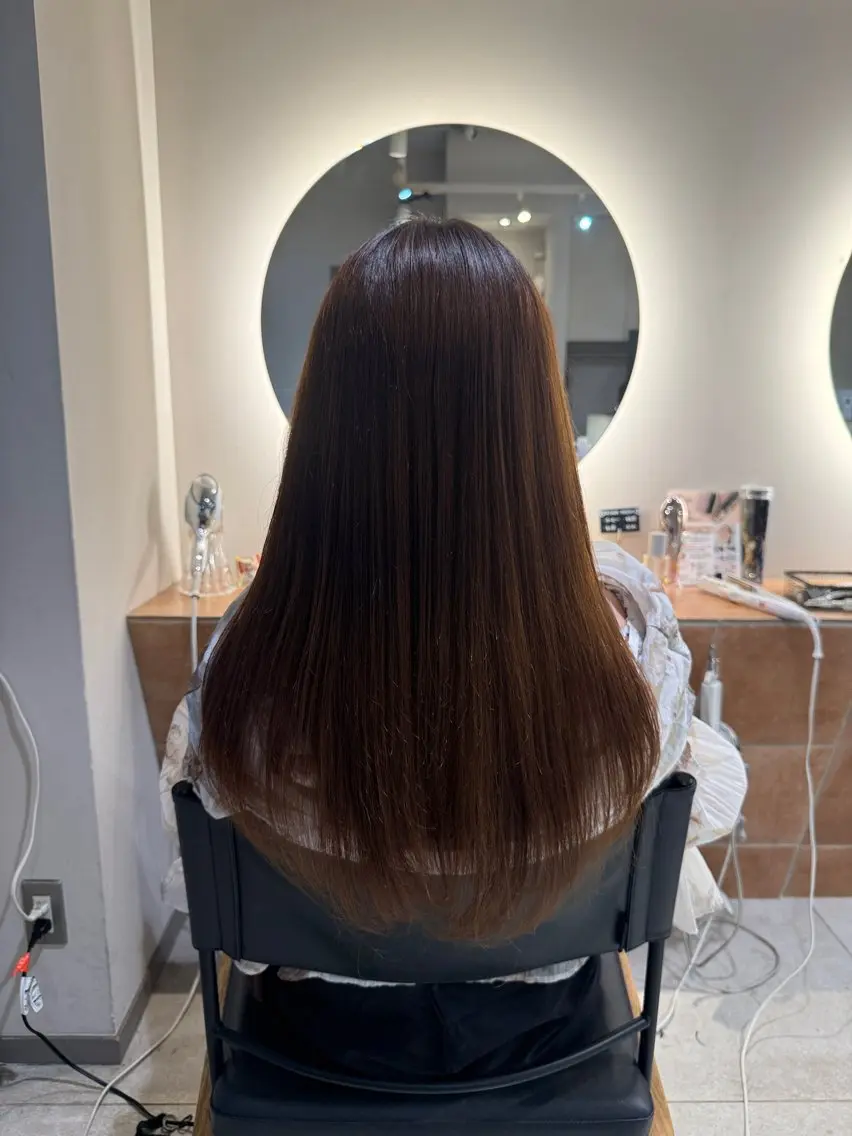 ロング 縮毛矯正 小俣 実乃里のヘアスタイル