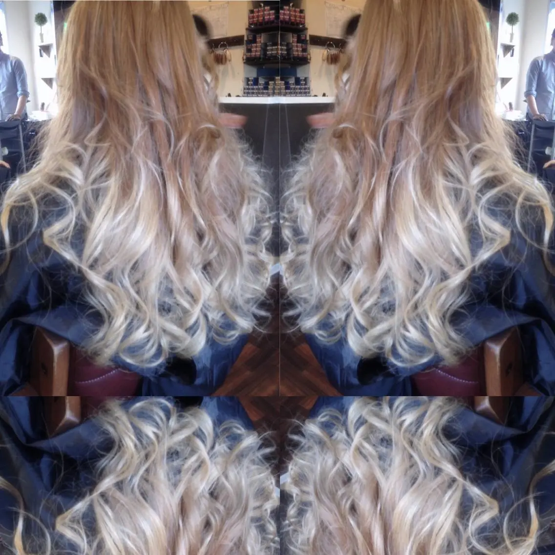 ロング カラー グラデーションカラー ヘアカラー トリートメント LUXBE LUCEのヘアスタイル