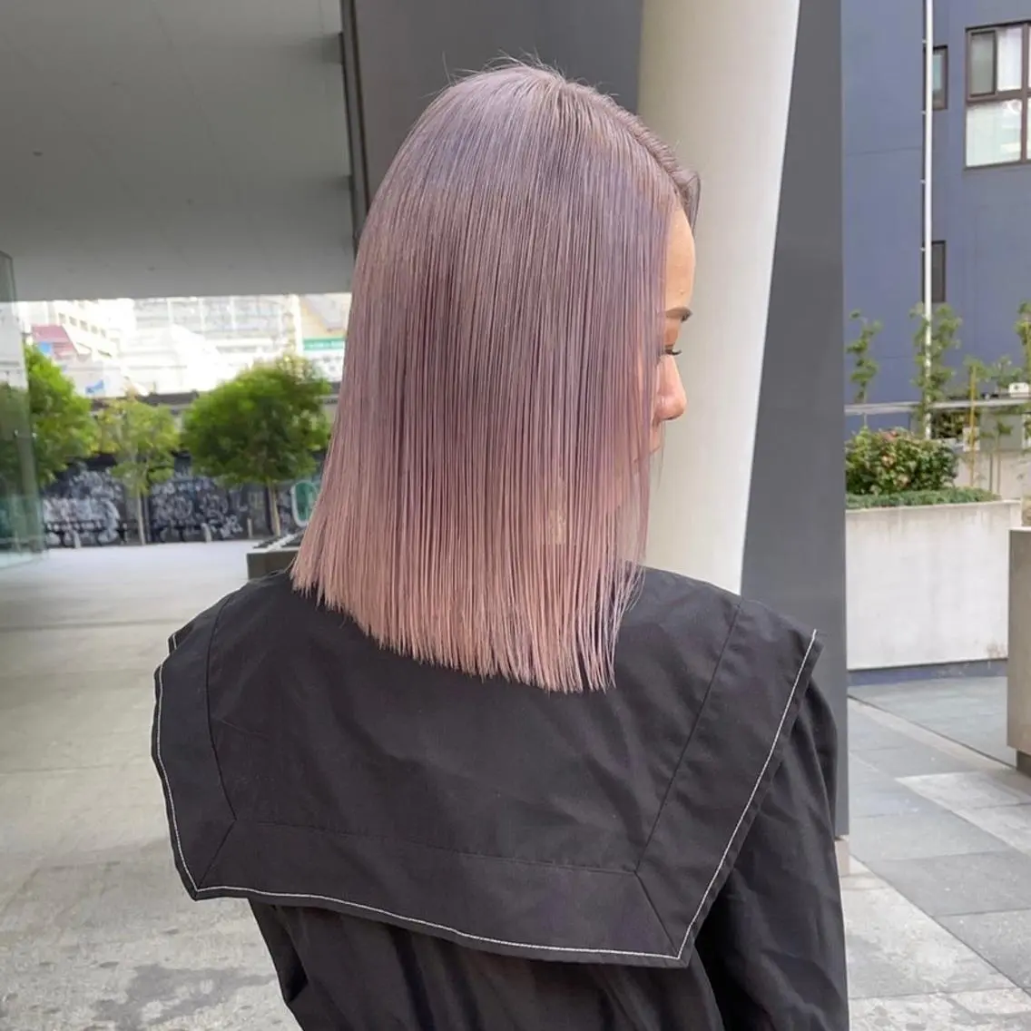 ミディアム カラー ピンクカラー 寺尾 綾乃のヘアスタイル