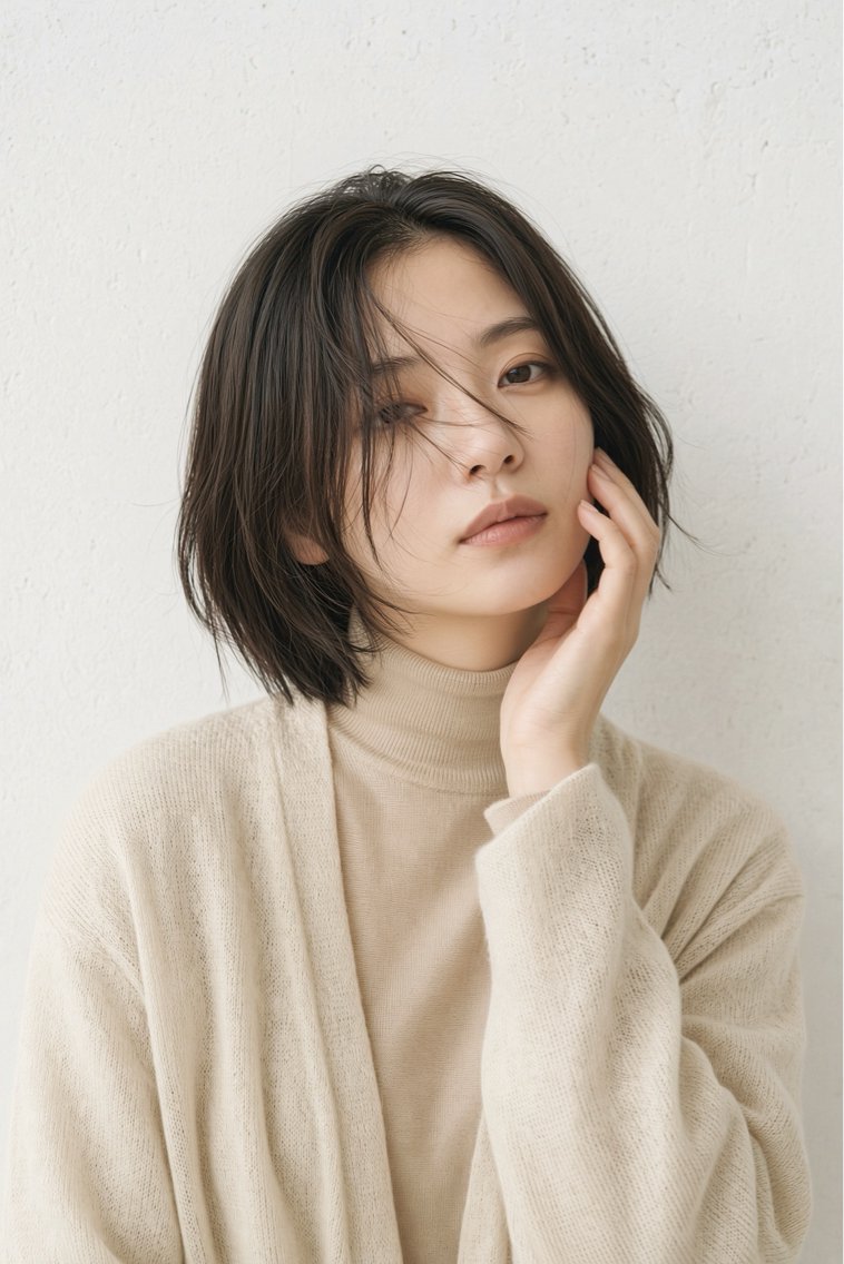 ミディアム ボブ ヘアカラー トリートメント 石沢 知康 丁寧カウンセリングのヘアスタイル
