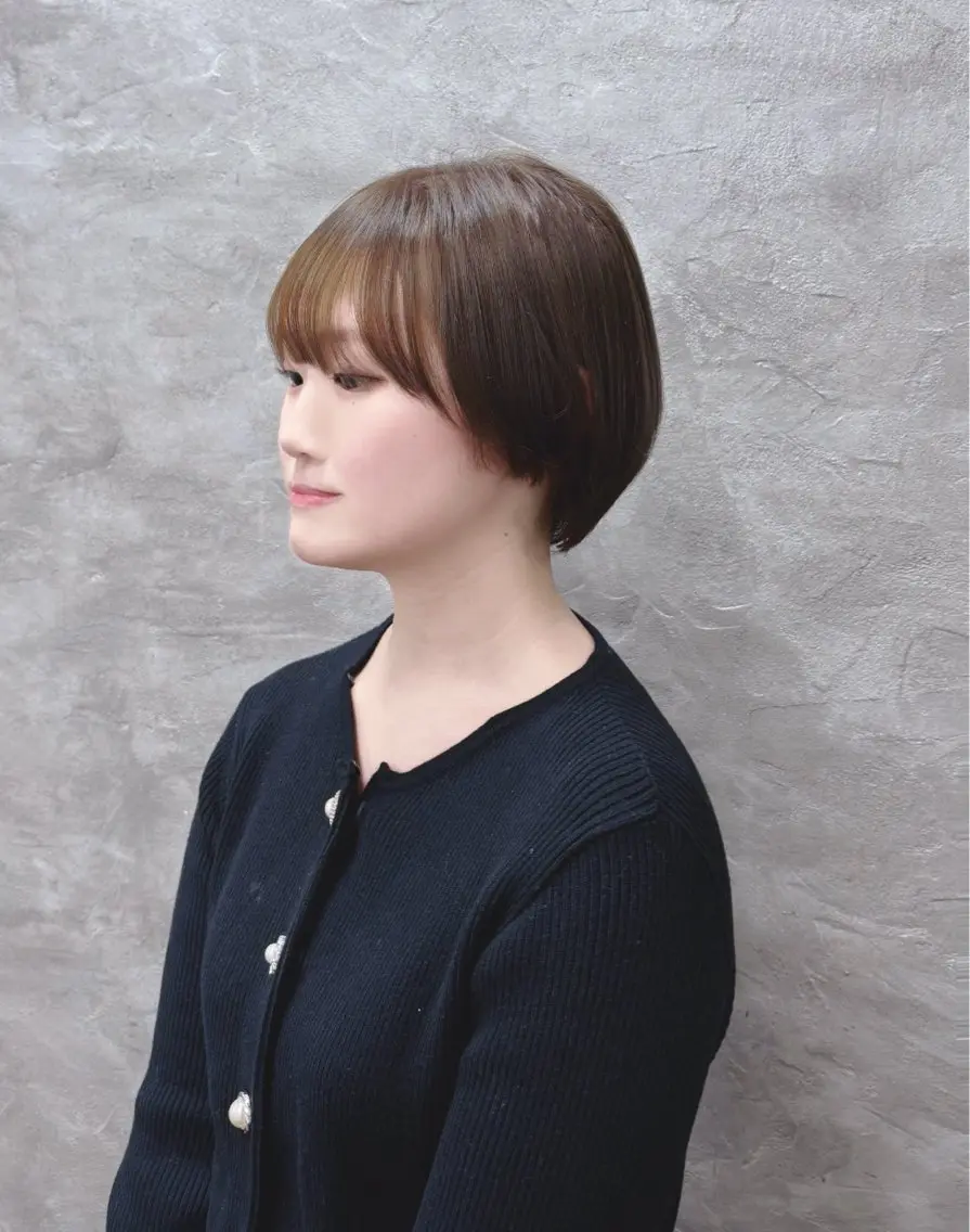 ショート カラー ヘアカラー トリートメント ルプラボウ/ 聖花/透明感カラーのヘアスタイル
