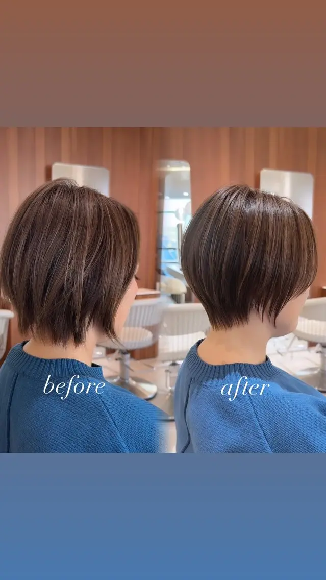 ショート カラー カット ヘアカラー トリートメント 【渋谷】ボブ・ レイヤーボブ特化✂︎のヘアスタイル