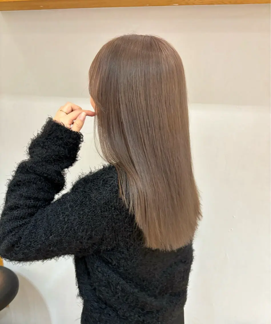 ミディアム カラー カット ヘアカラー トリートメント オリーブ/縮毛♡ Natsuno🩰のヘアスタイル
