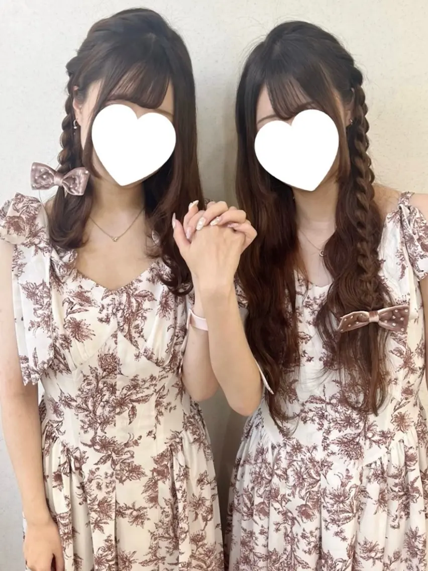 ロング ヘアアレンジ ヘアセット 無料カットモデル💞 ピンク💞みどりのヘアスタイル