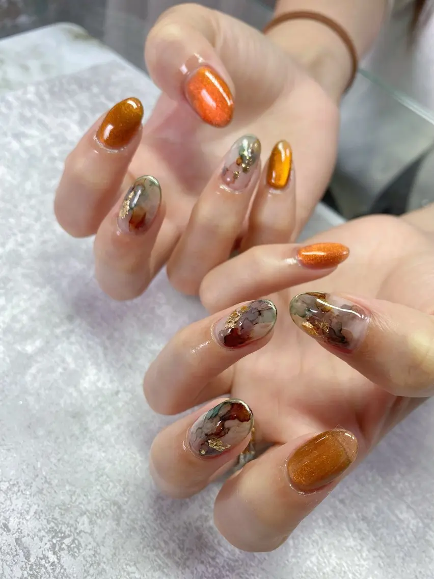 ネイル 入学式 フラッシュネイル フットネイル 卒業式 氷ネイル・うるうるネイル C.Nail &Eyeのネイルデザイン