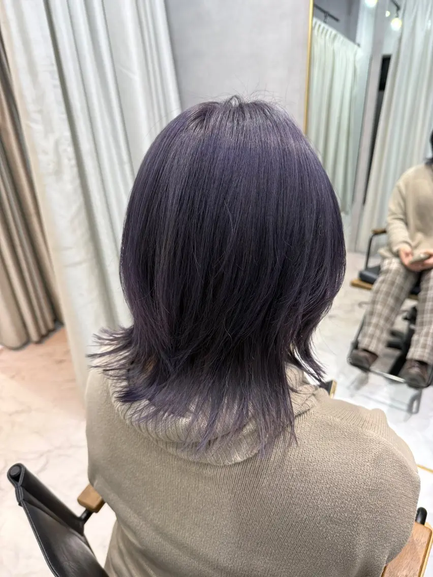 ミディアム カラー カット ヘアカラー トリートメント 透明感カラー/パーマ 🌀アオノのヘアスタイル
