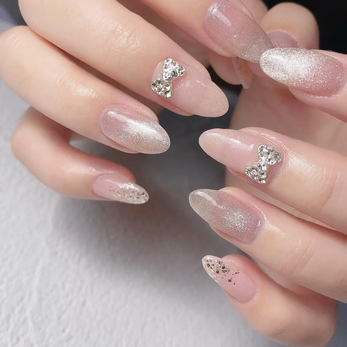 ネイル 渋谷／チップ長さ出し 👑アプレgel-xのネイルデザイン