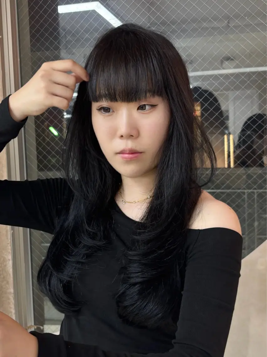 ロング カラー ヘアカラー トリートメント XELM高崎 nearaのヘアスタイル