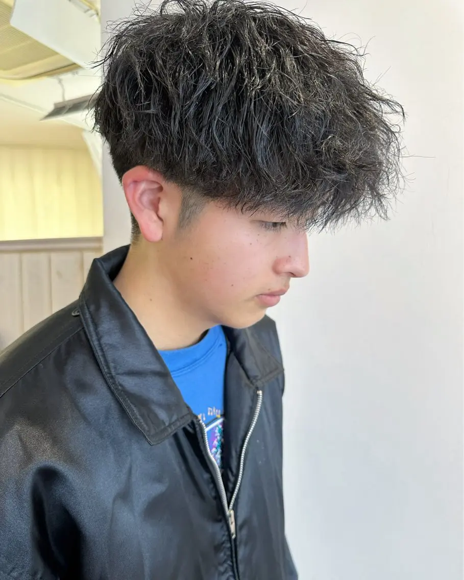 パーマ メンズ カット パーマ メンズパーマ特化🔥 ツイスパ/シャドウのヘアスタイル