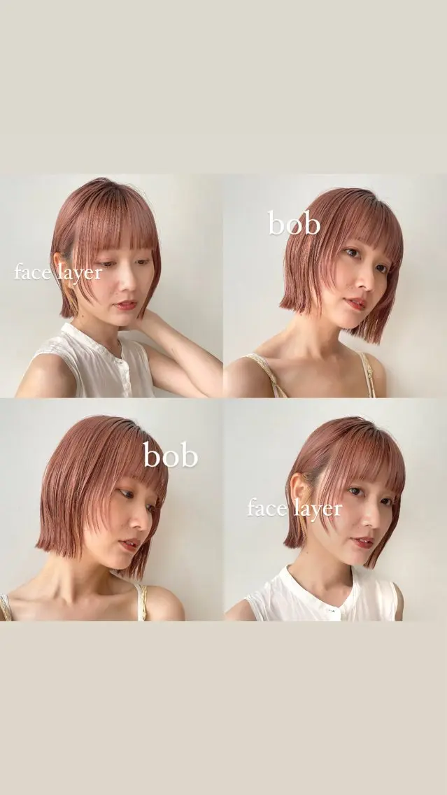 ショート カラー 顔まわり🥨レイヤー /透明感/水口舞奈のヘアスタイル