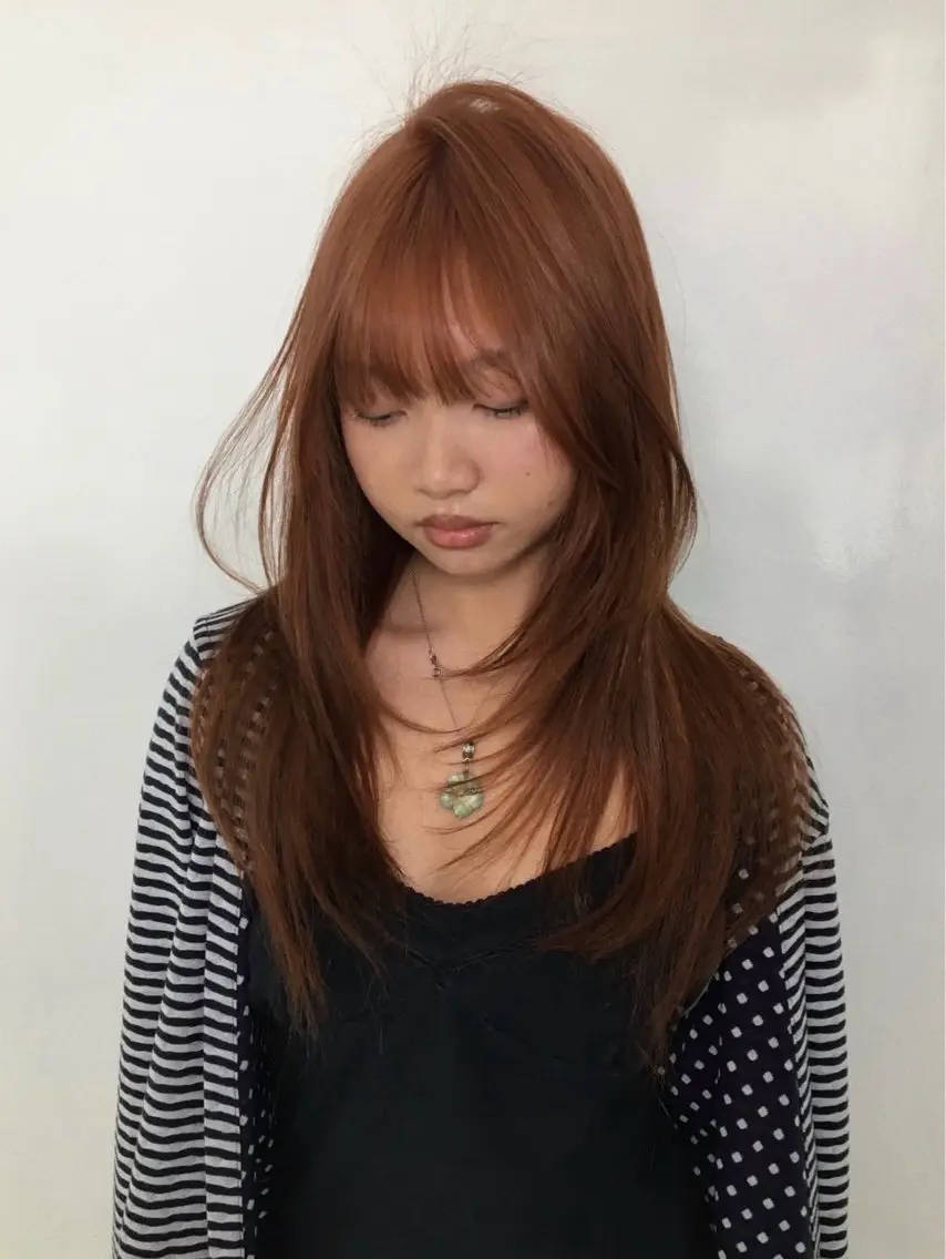 ロング ヘアカラー トリートメント Hanaka🪷 ニュアンス×レイヤーのヘアスタイル