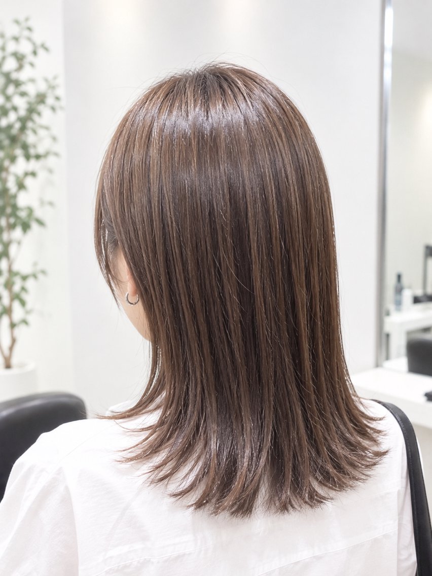 ミディアム カラー ヘアカラー 湯浅 風希のヘアスタイル