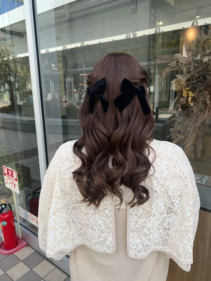 セミロング ヘアアレンジ ヘアセット 🫧Ai/ ロロネー森ノ宮💖のヘアスタイル