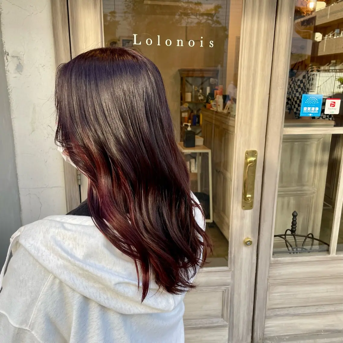 ロング カラー イルミナカラー 酸性ストレート ヘアカラー 縮毛矯正 【脱白髪染め】【髪質 改善】仲井槙一のヘアスタイル
