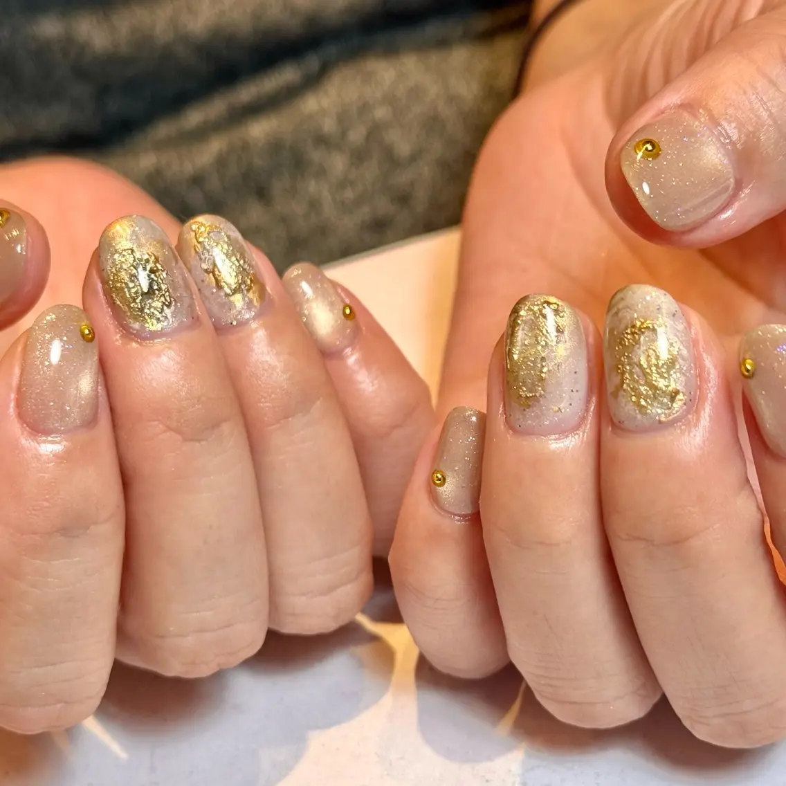 ネイル クリアネイル フラッシュネイル フラッシュマグ フレンチネイル マグネットネイル ハンドネイル Luana nailのネイルデザイン