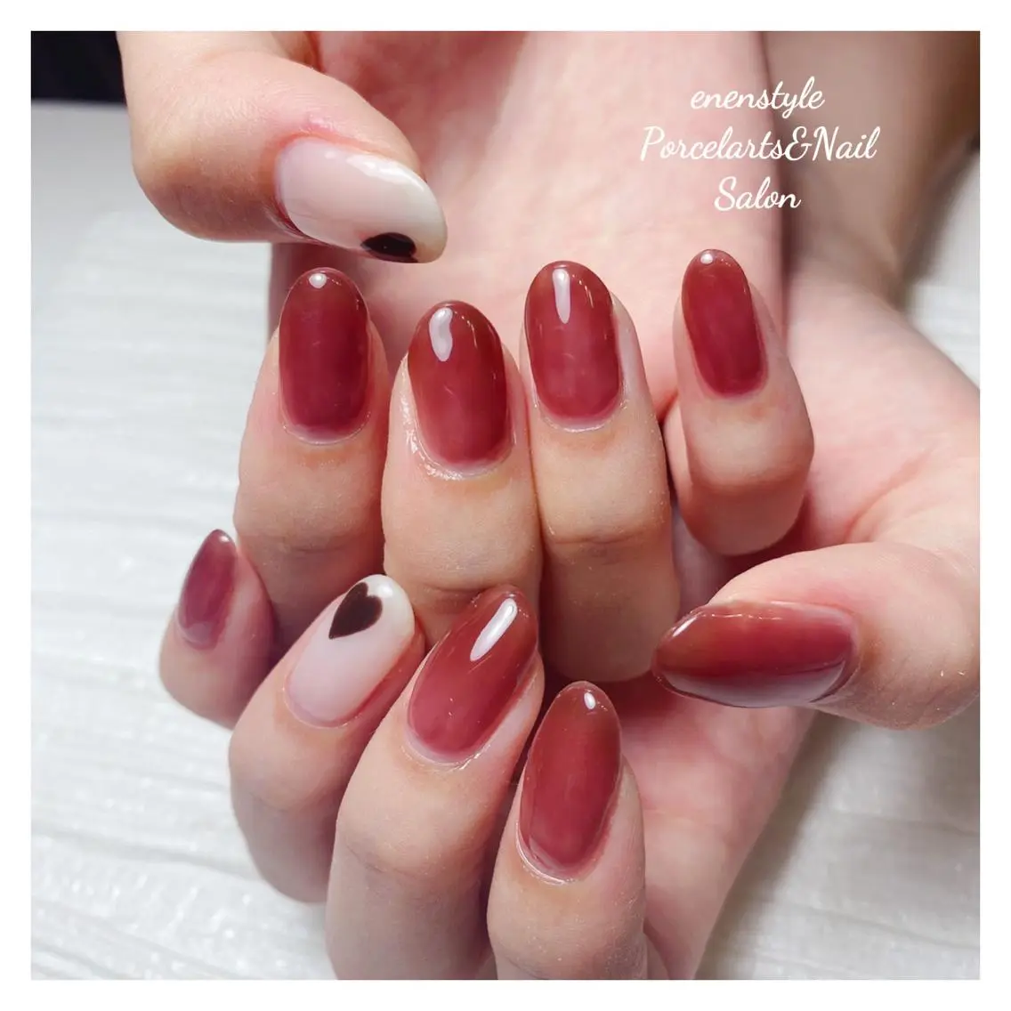 ミディアム ネイル 🐾enen style 🐾のネイルデザイン