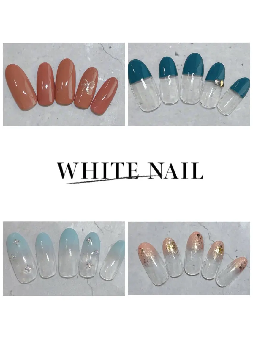 ネイル ハンドネイル WHITE NAIL ホワイトネイルのネイルデザイン