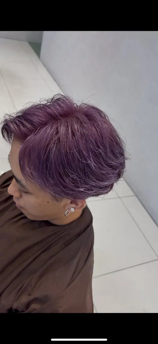 カラー メンズ ヘアカラー 長沼 力斗のヘアスタイル